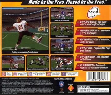 NFL GameDay 2001 (US) box cover back